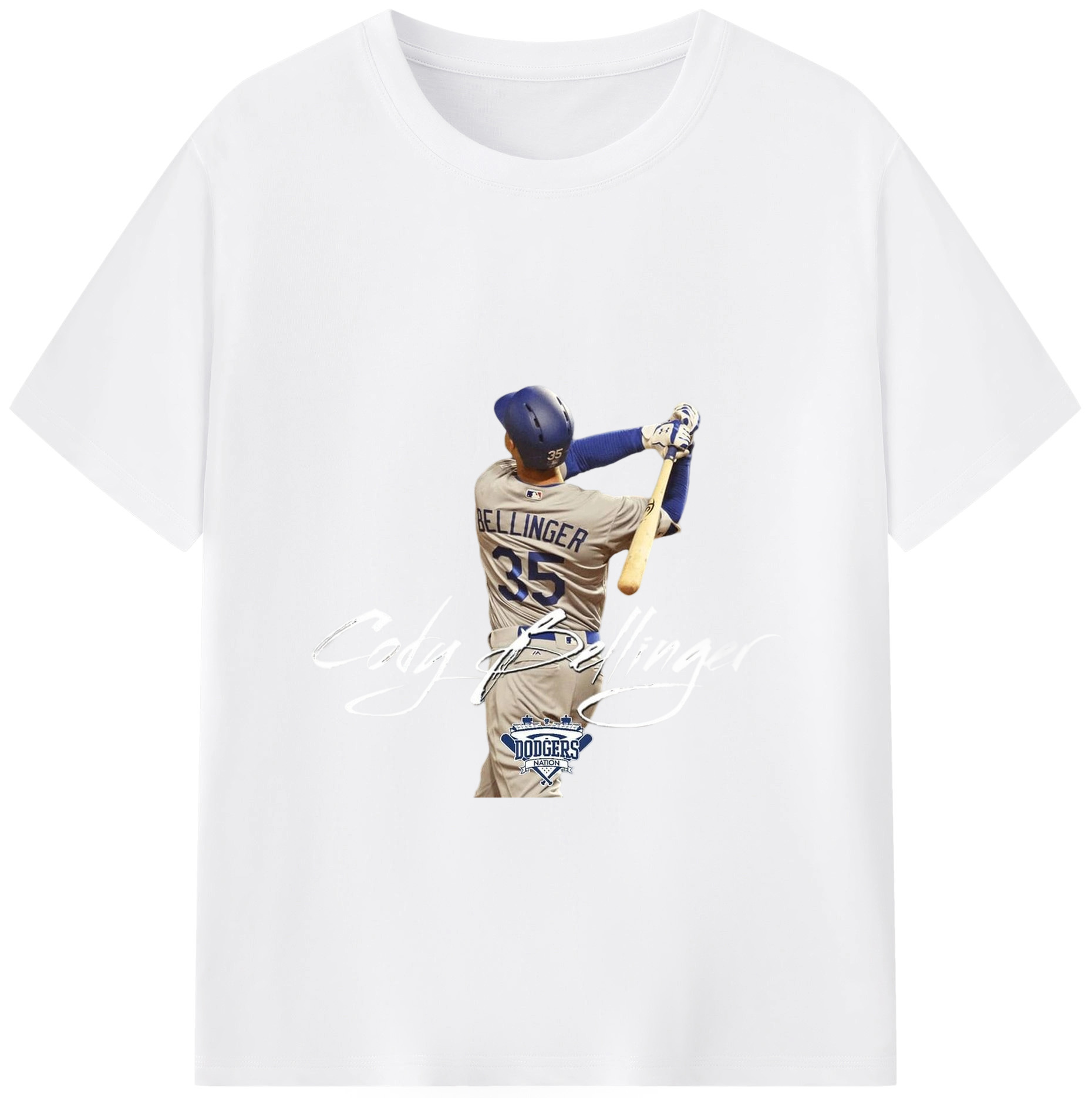 Cody Bellinger 3 Combed Cotton T-Shirt 180g With Front Heat Transfer Print – Soft, Lightweight, Fitted Design – Stylish Casual Wear For Sports & Everyday Use