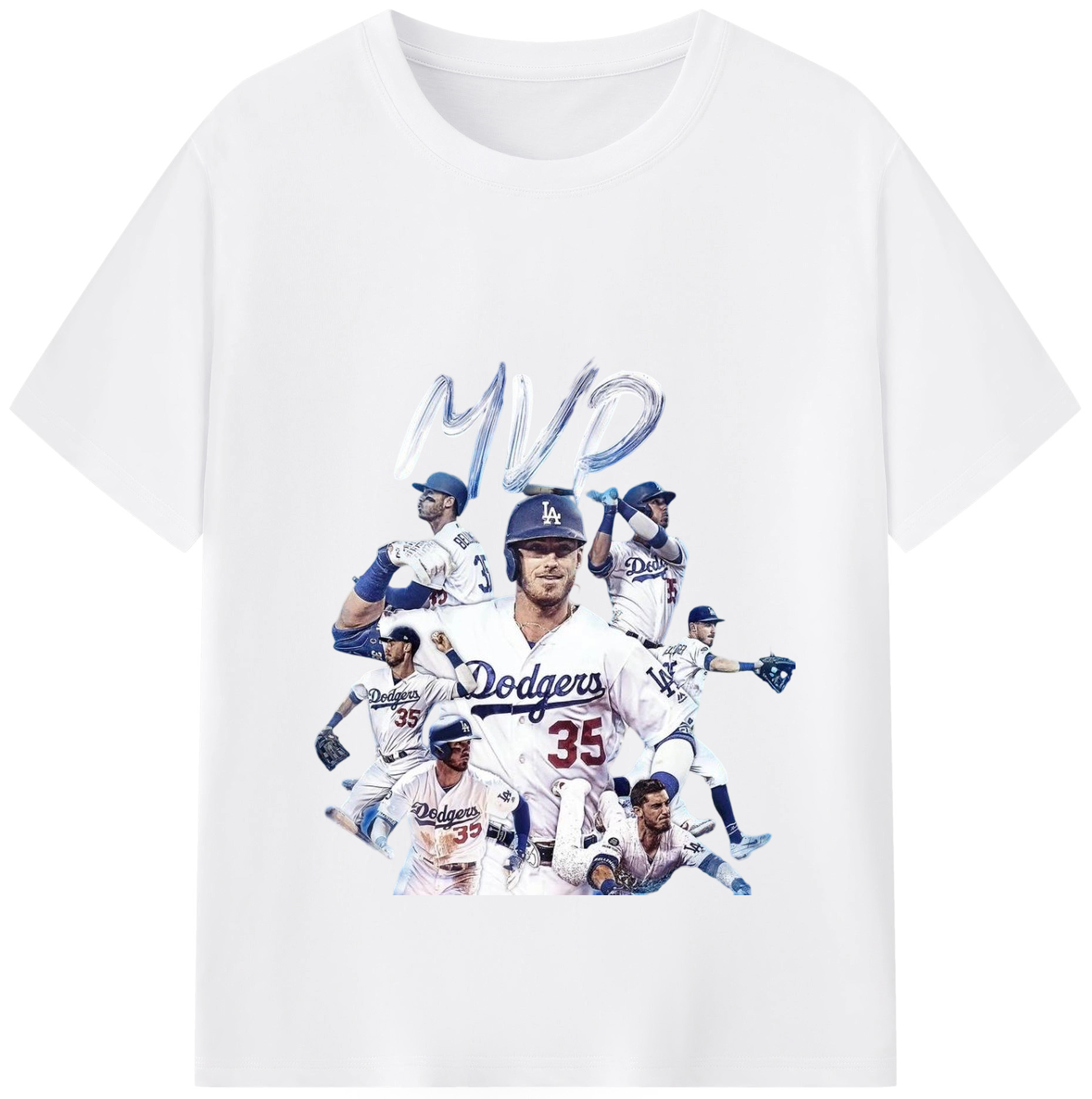 Cody Bellinger 4 Combed Cotton T-Shirt 180g With Front Heat Transfer Print – Soft, Lightweight, Fitted Design – Stylish Casual Wear For Sports & Everyday Use