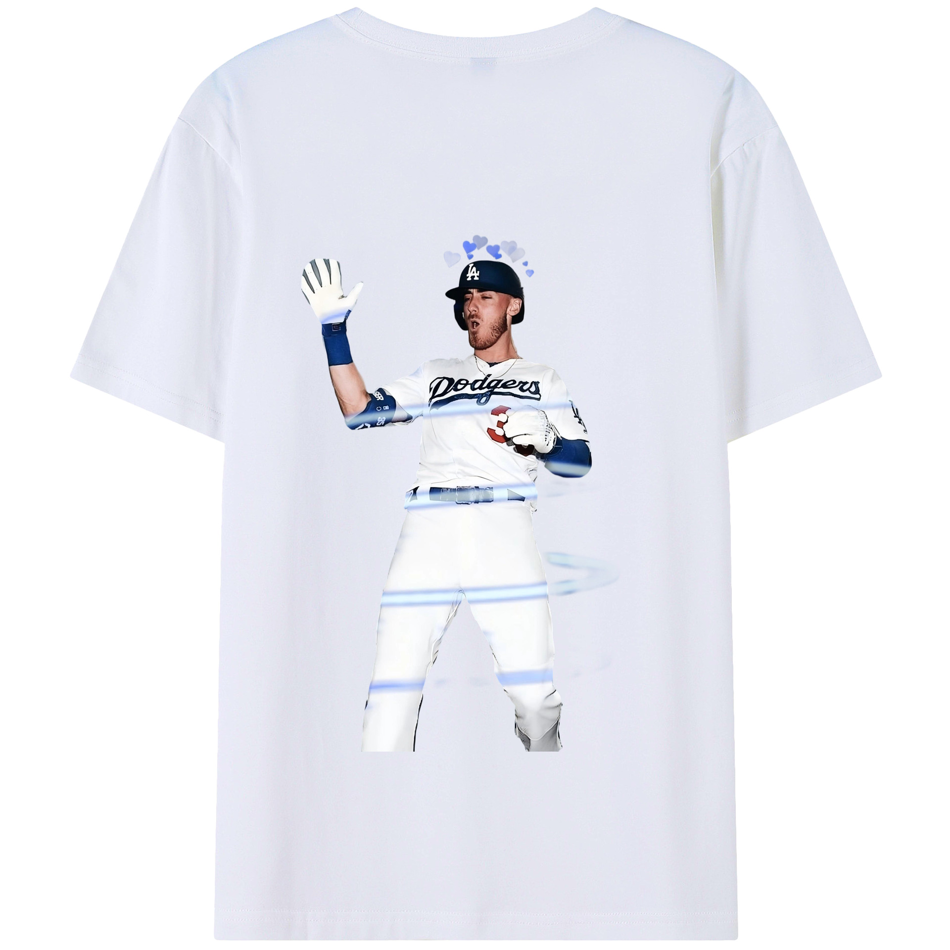 Cody Bellinger 1 180g Combed Cotton T-Shirt With Back Heat Transfer Print – Soft, Lightweight, Fitted Design – Stylish Casual Wear For Sports & Everyday Use