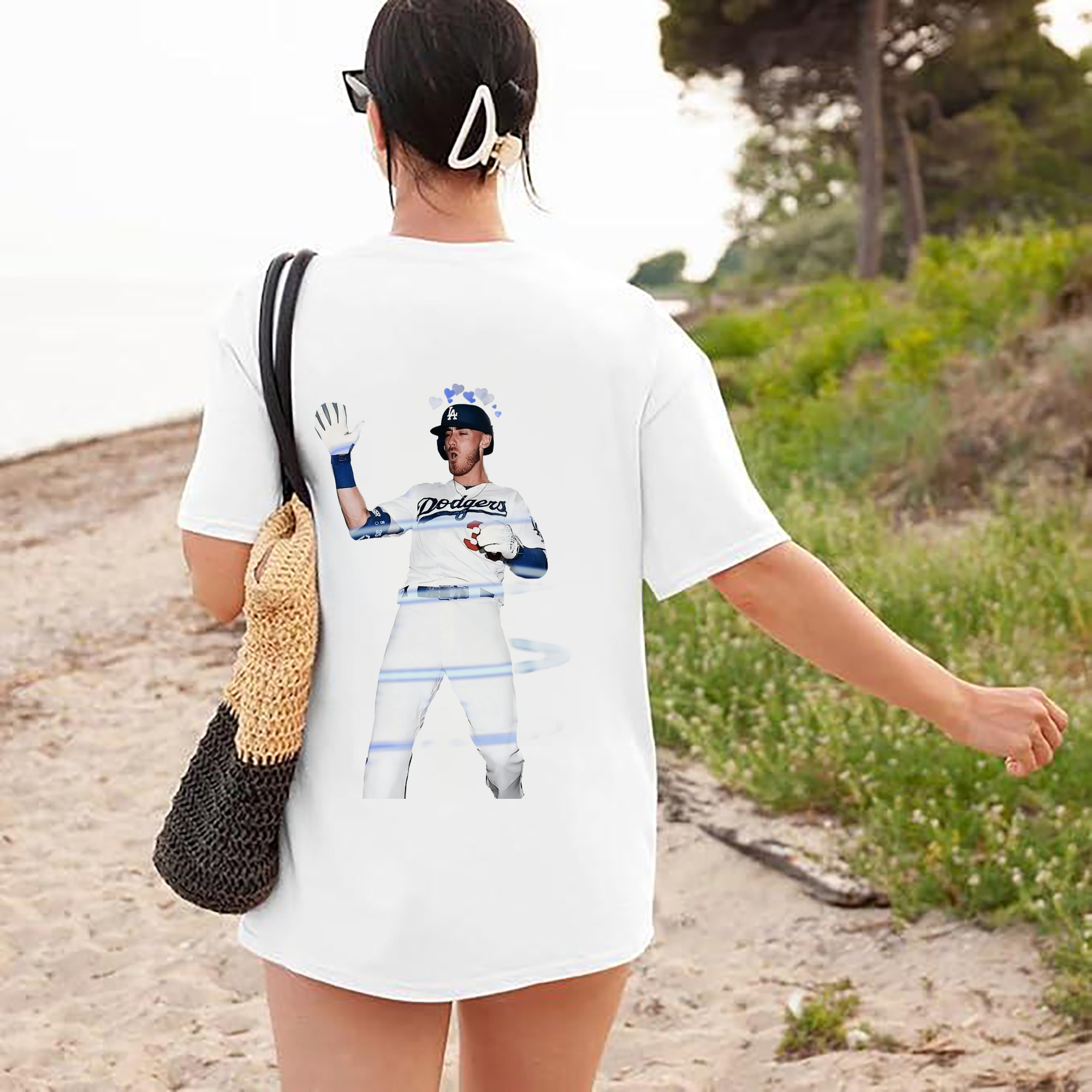 Cody Bellinger 1 180g Combed Cotton T-Shirt With Back Heat Transfer Print – Soft, Lightweight, Fitted Design – Stylish Casual Wear For Sports & Everyday Use