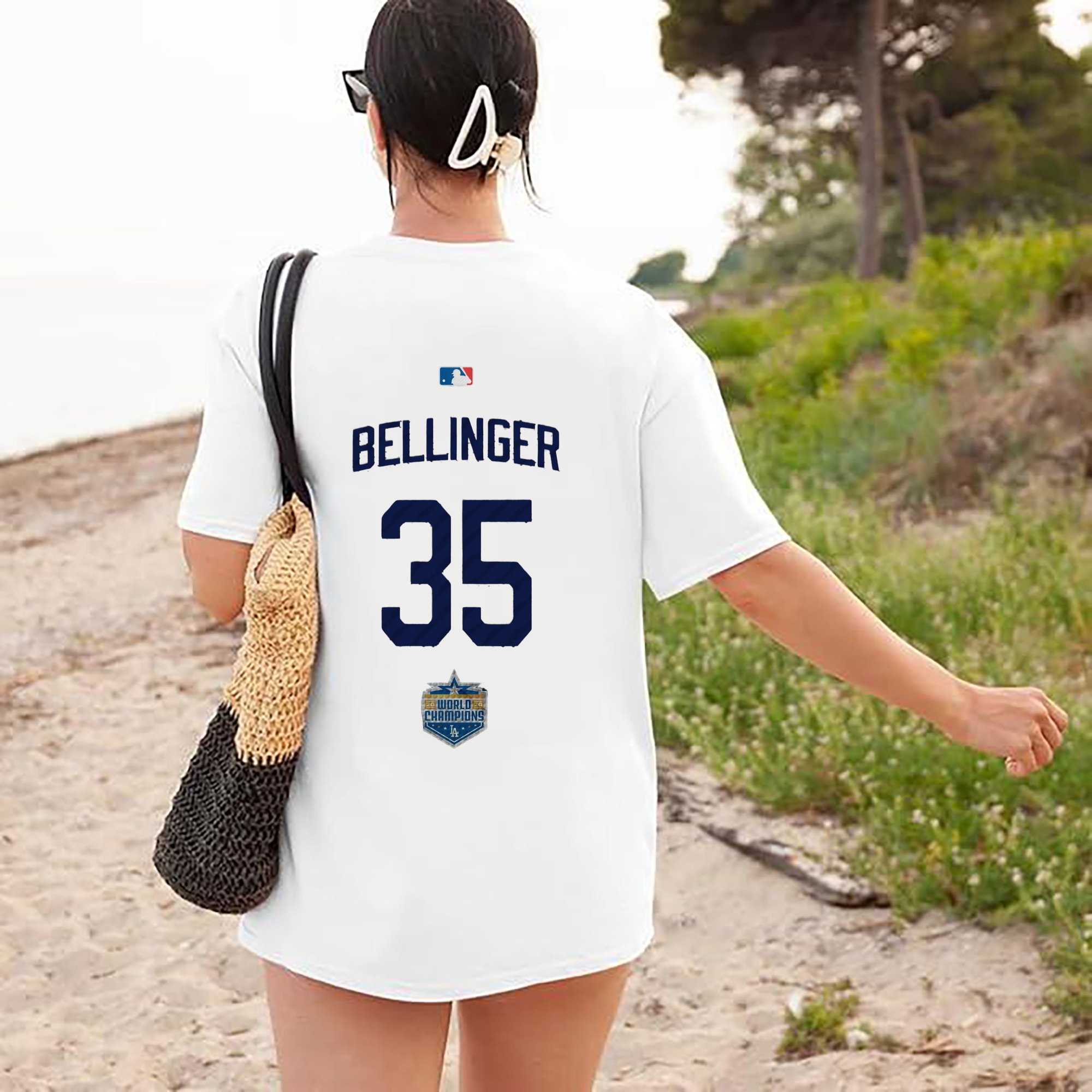 Cody Bellinger 2 180g Combed Cotton T-Shirt With Back Heat Transfer Print – Soft, Lightweight, Fitted Design – Stylish Casual Wear For Sports & Everyday Use