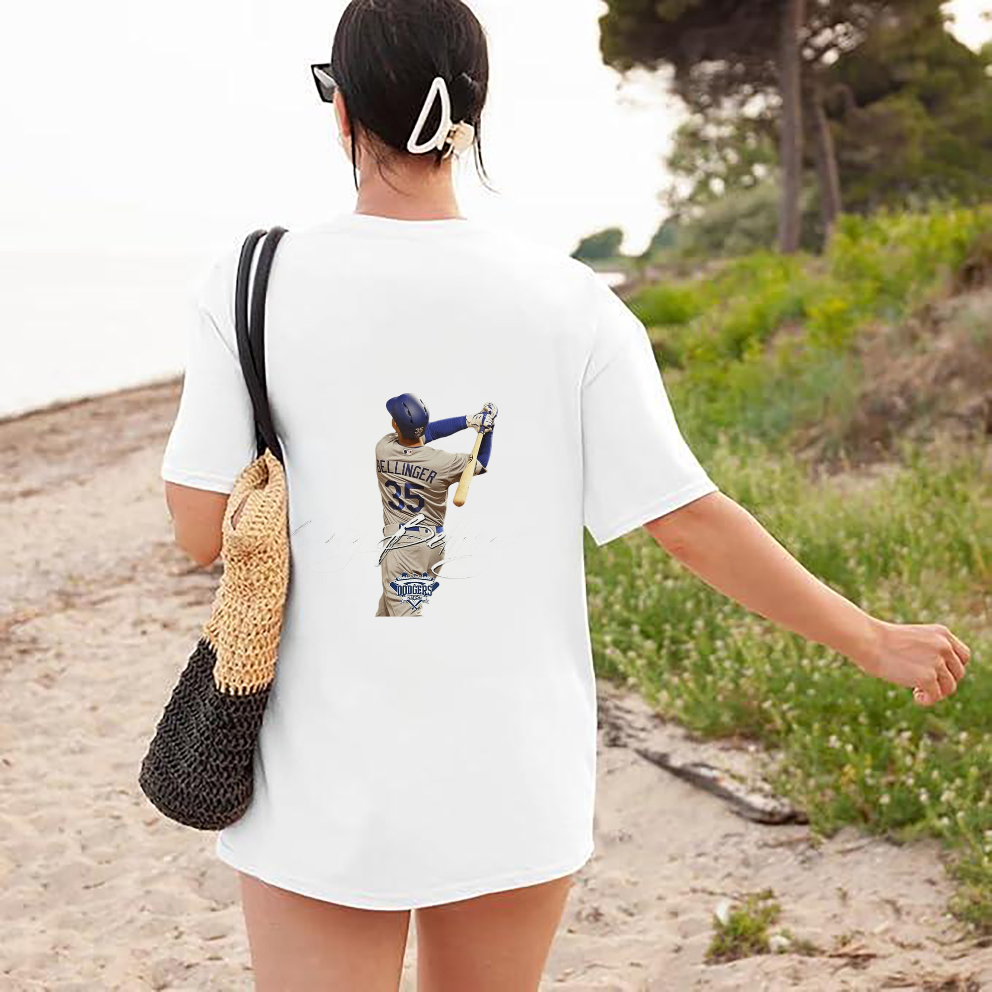 Cody Bellinger 3 180g Combed Cotton T-Shirt With Back Heat Transfer Print – Soft, Lightweight, Fitted Design – Stylish Casual Wear For Sports & Everyday Use