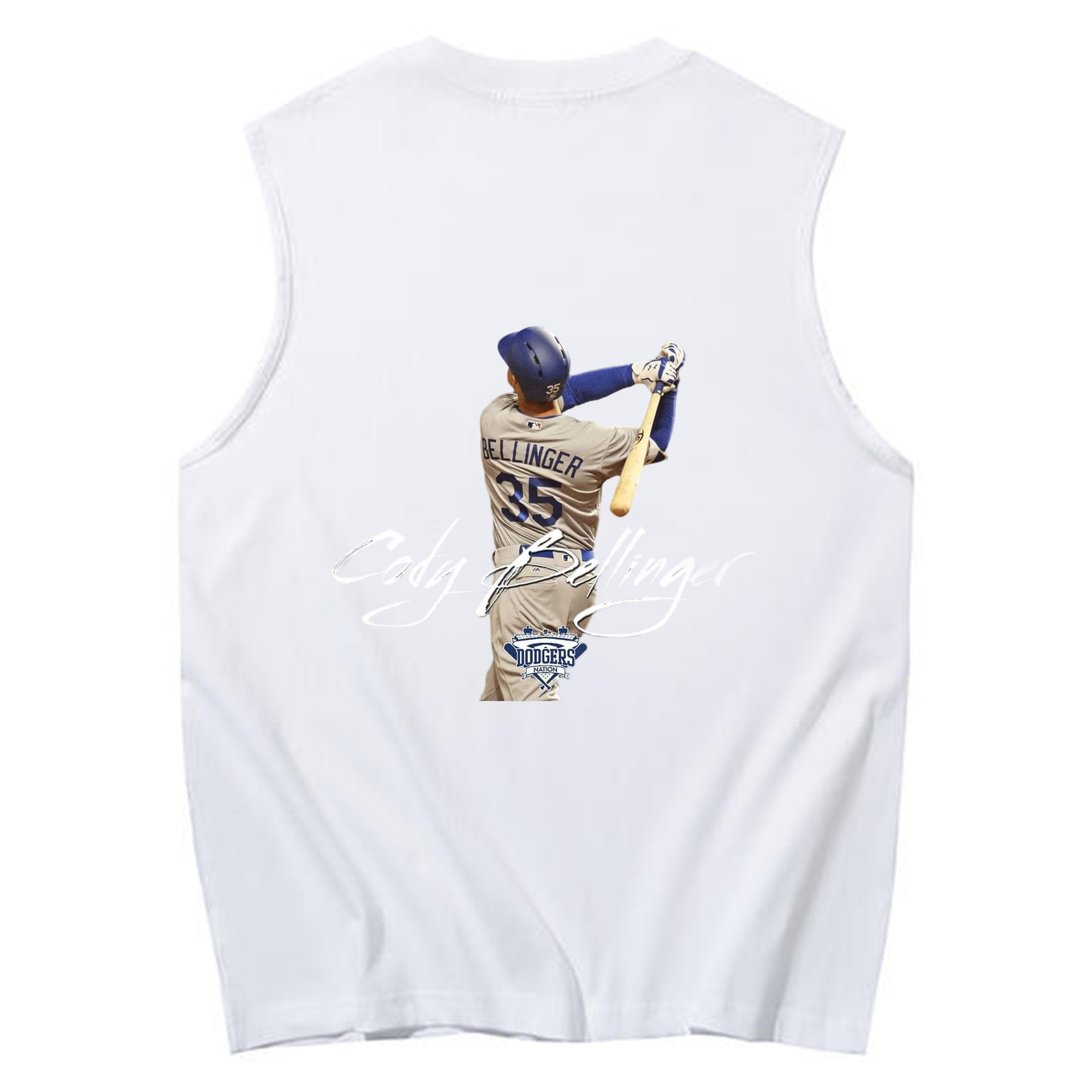 Cody Bellinger 3 230g Pure Cotton Tank Top With Back Heat Transfer Print – Soft, Lightweight, Fitted Design – Stylish & Comfortable Casual Wear For Sports & Everyday Use