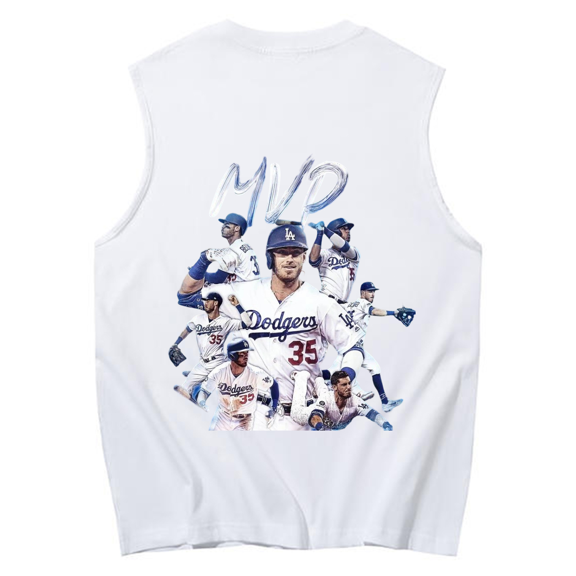 Cody Bellinger 4 230g Pure Cotton Tank Top With Back Heat Transfer Print – Soft, Lightweight, Fitted Design – Stylish & Comfortable Casual Wear For Sports & Everyday Use