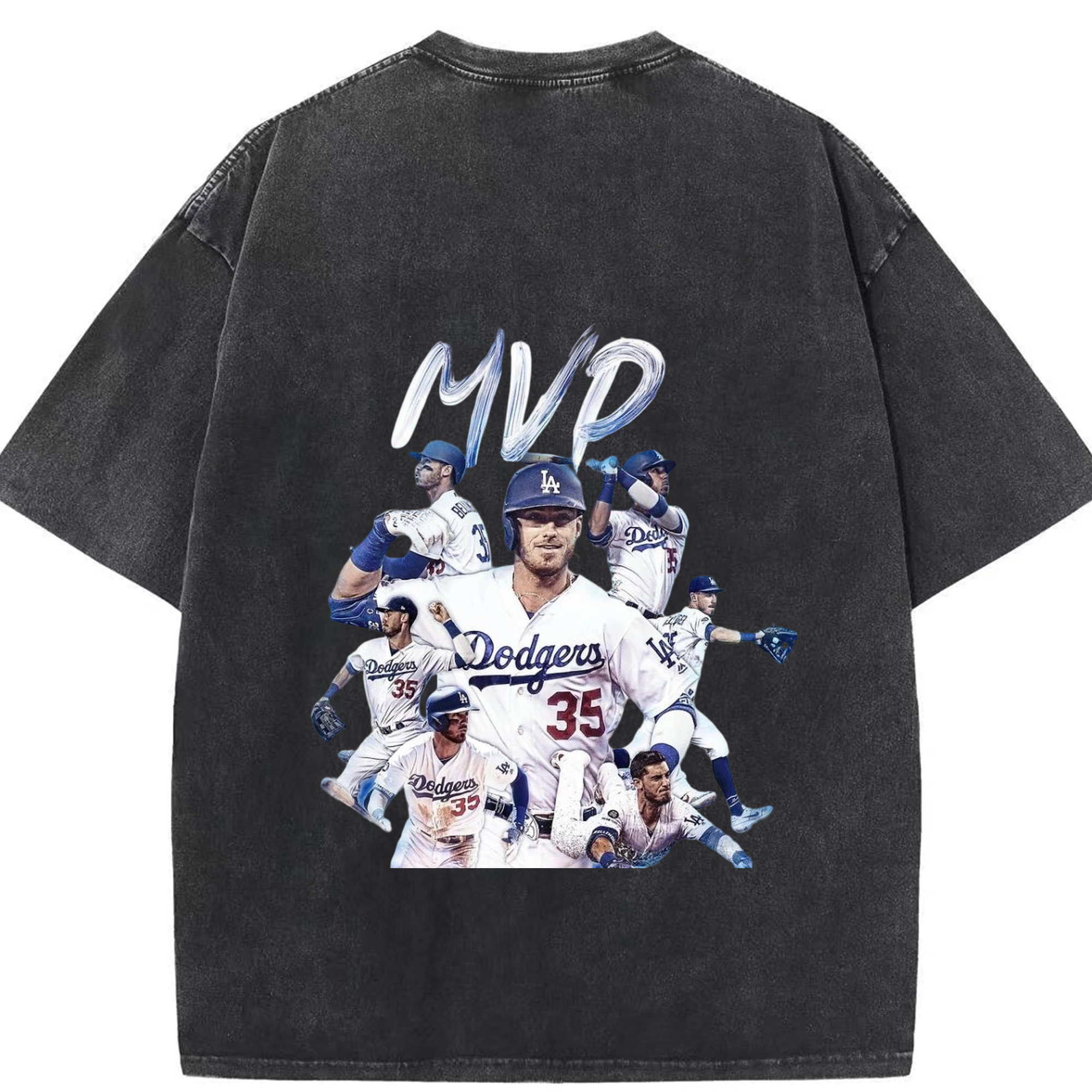 Cody Bellinger 4 Washed Vintage 230g Cotton Oversized T-Shirt With Back Heat Transfer Print – Soft, Lightweight & Stylish – Comfortable Casual Wear For Sports & Everyday Use