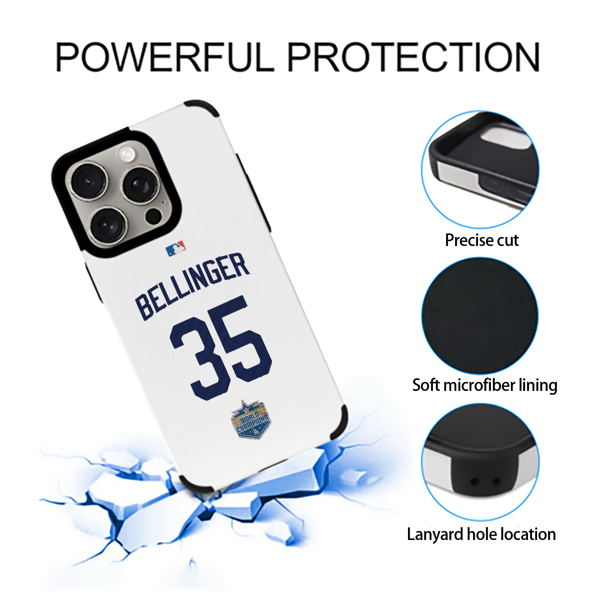 Cody Bellinger 2 IPhone 15 Pro Max PU Leather Case – Soft Lining, 360° Protection – Precise Fit, 3D Buttons, Easy Charging – Anti-Yellowing, Easy To Clean