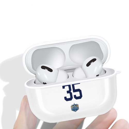 Cody Bellinger 2 AirPods Pro Hard Case White With Keychain, Durable Flexible PC, Precise Cutouts, Anti-Fingerprint, Yellowing & Scratch Resistant, Full Protection, Washable