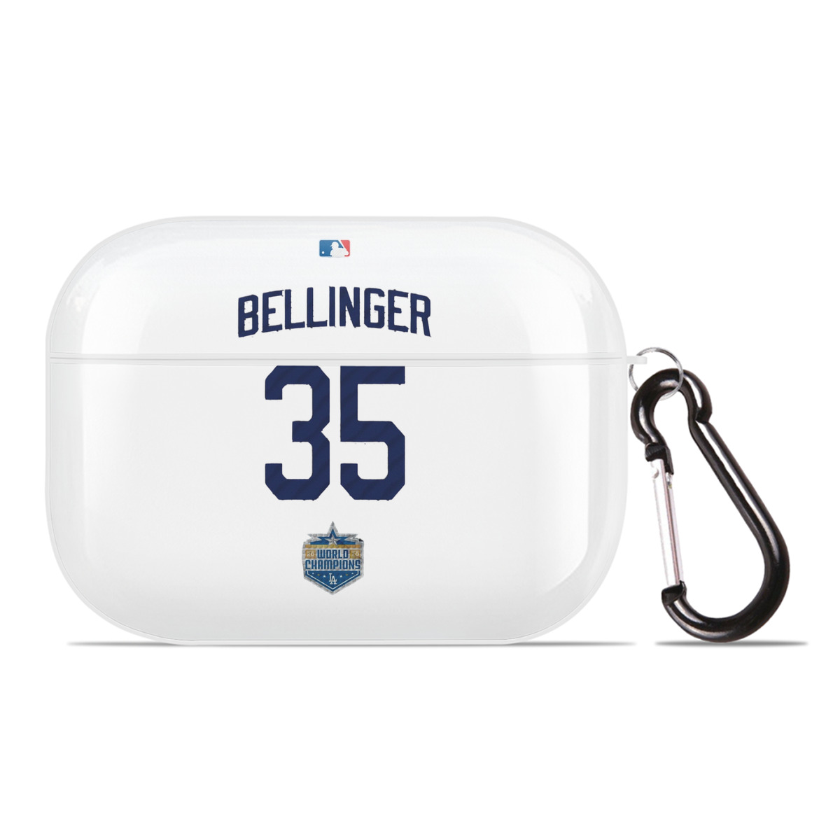 Cody Bellinger 2 AirPods Pro Hard Case White With Keychain, Durable Flexible PC, Precise Cutouts, Anti-Fingerprint, Yellowing & Scratch Resistant, Full Protection, Washable