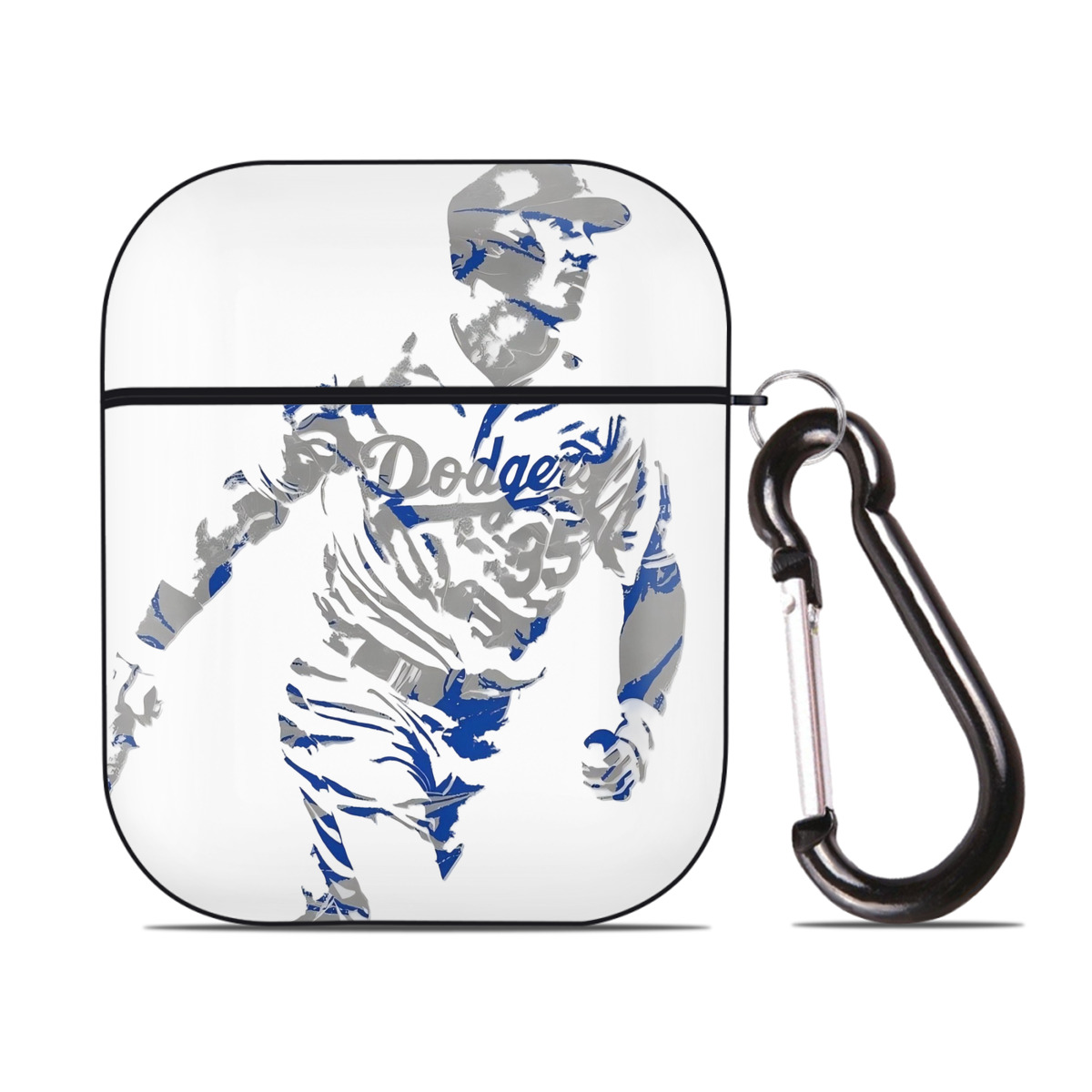 Cody Bellinger 5 AirPods 2 Case Hard Shell Black, Flexible PC Material, Precise Cutouts, Full Protection, Anti-Fingerprint, Washable, Includes Keychain – Durable & Slim Design