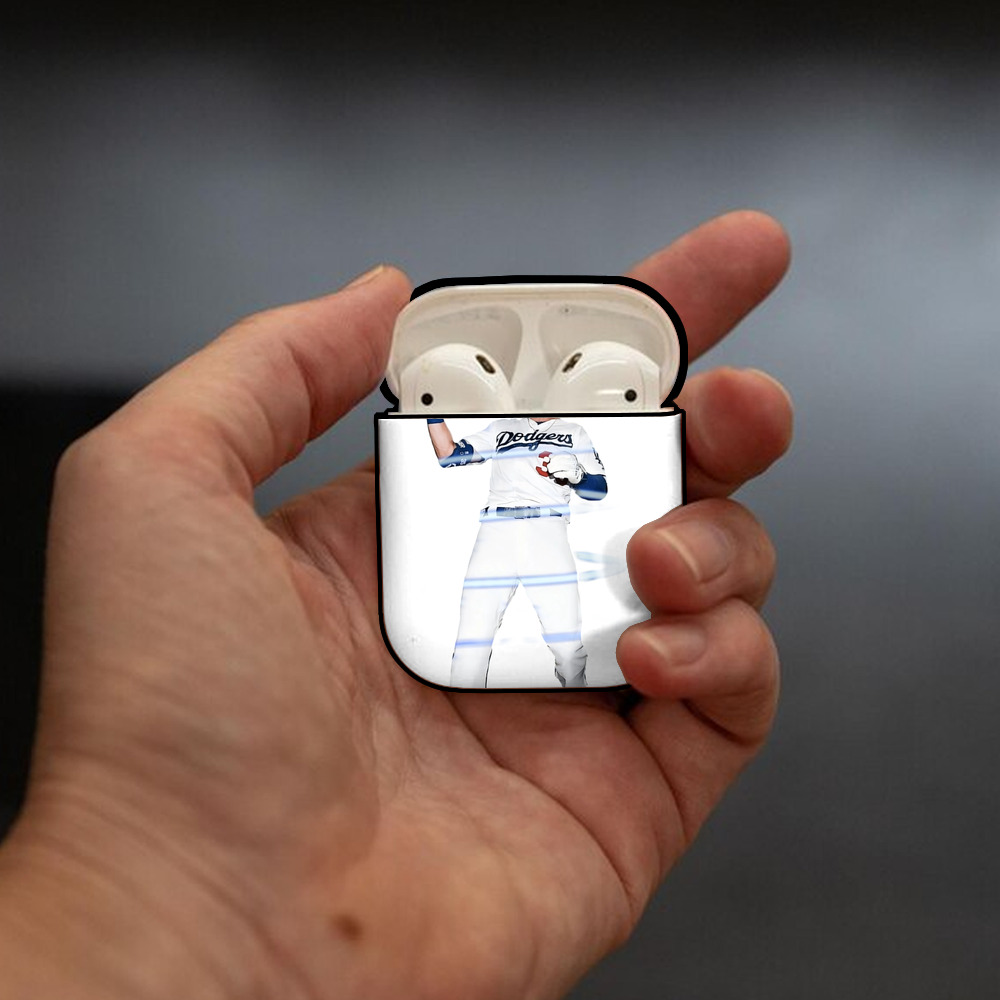 Cody Bellinger 1 AirPods 2 Case Hard Shell Black, Flexible PC Material, Precise Cutouts, Full Protection, Anti-Fingerprint, Washable, Includes Keychain – Durable & Slim Design