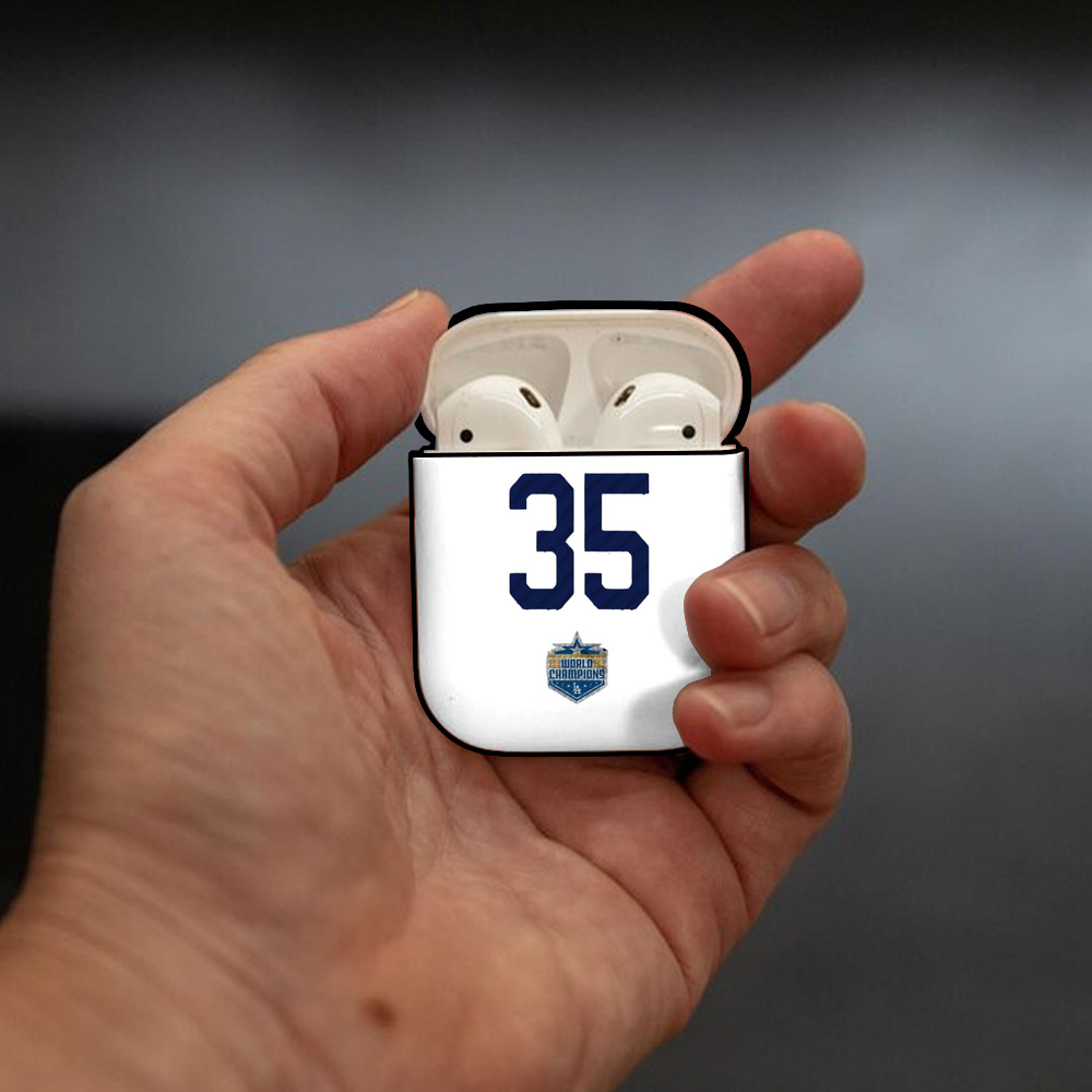 Cody Bellinger 2 AirPods 2 Case Hard Shell Black, Flexible PC Material, Precise Cutouts, Full Protection, Anti-Fingerprint, Washable, Includes Keychain – Durable & Slim Design