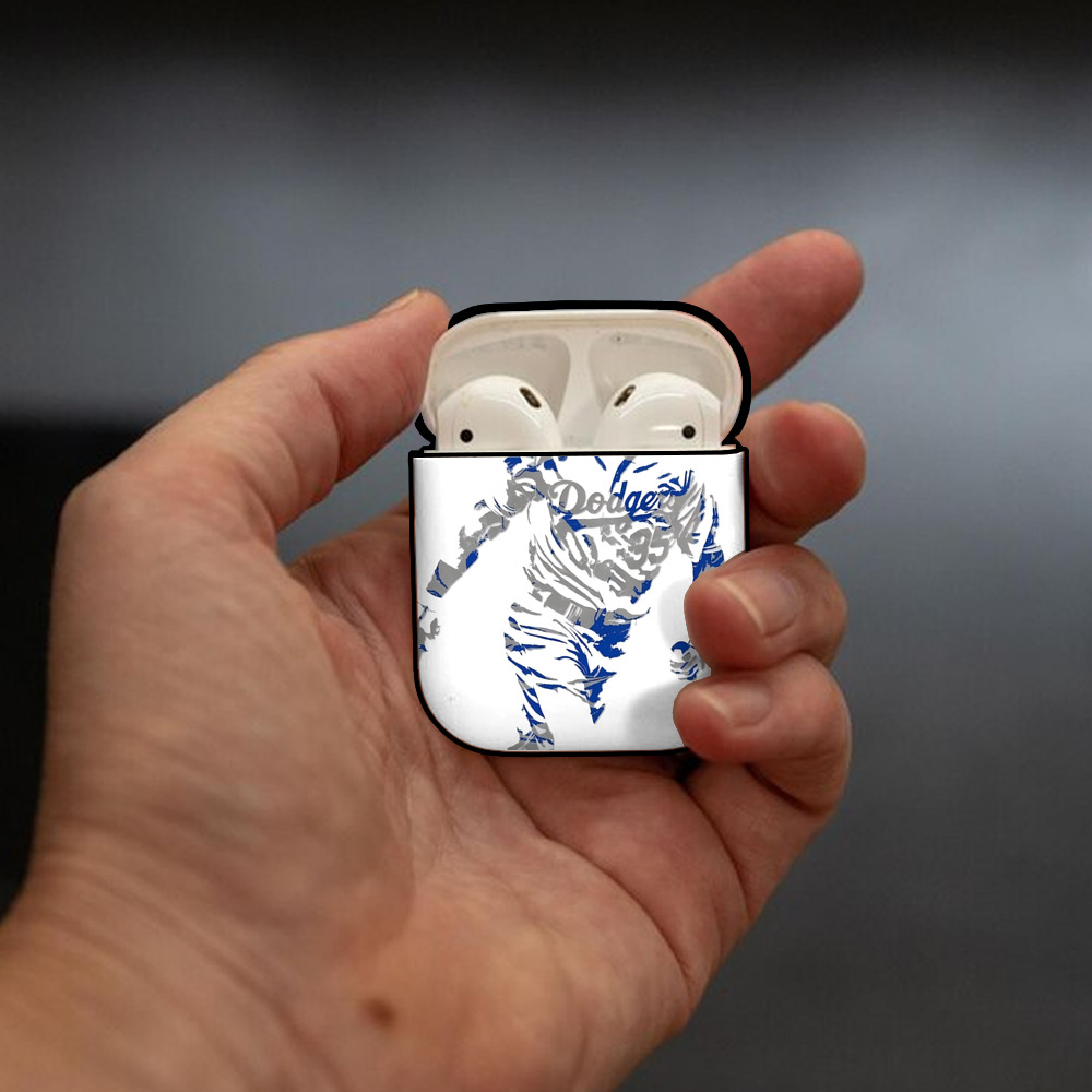 Cody Bellinger 5 AirPods 2 Case Hard Shell Black, Flexible PC Material, Precise Cutouts, Full Protection, Anti-Fingerprint, Washable, Includes Keychain – Durable & Slim Design