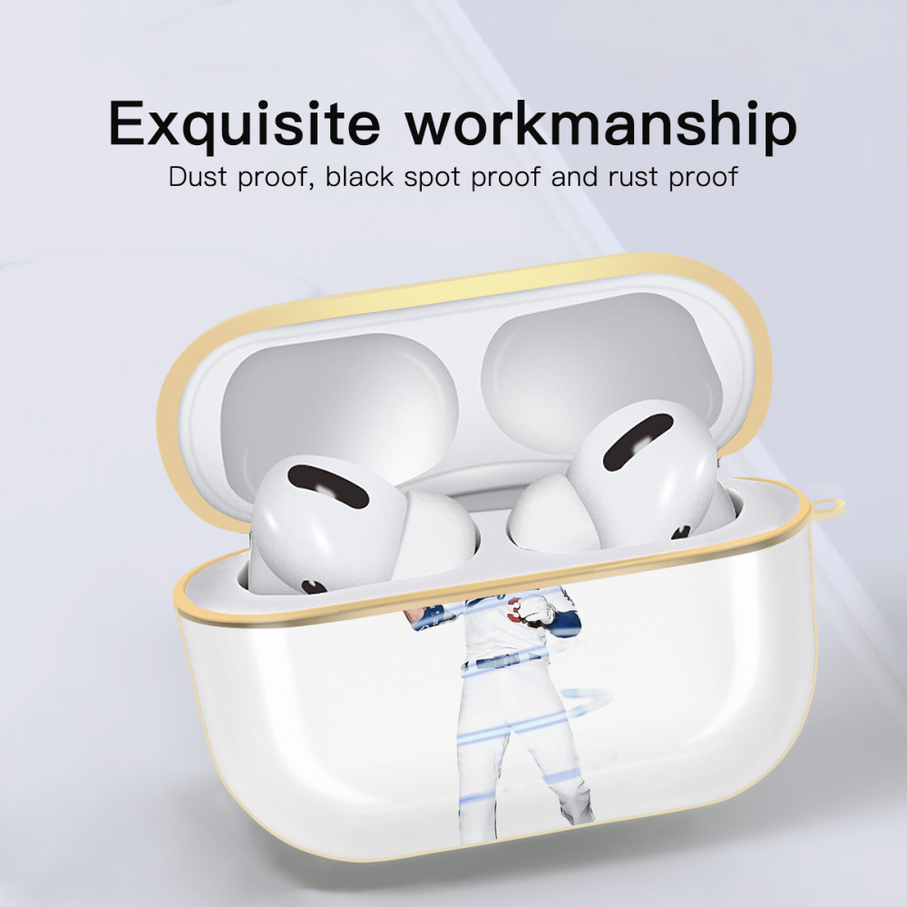 Cody Bellinger 1 Luxury Gold AirPods Pro Case With Keychain, Flexible PC Material, Full Protection, Precise Cutouts, Anti-Fingerprint, Washable, Durable Design