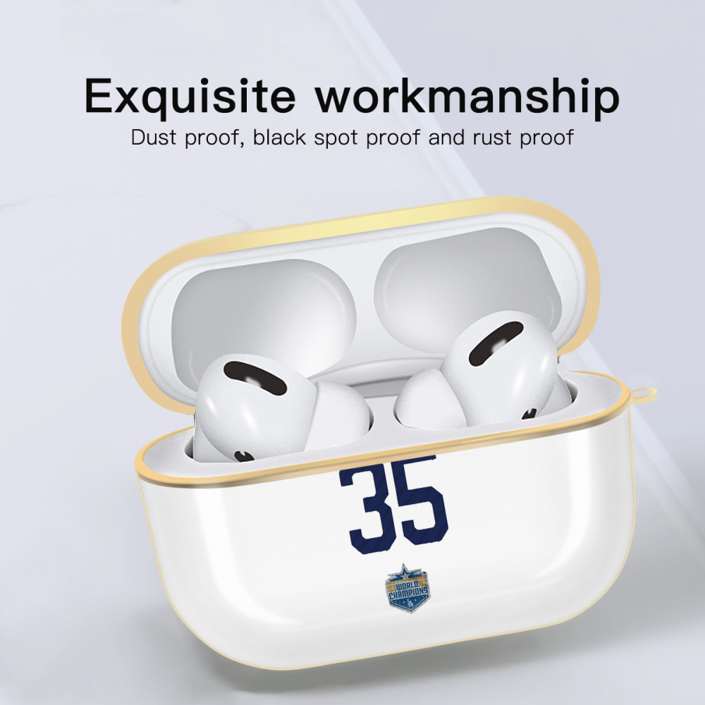 Cody Bellinger 2 Luxury Gold AirPods Pro Case With Keychain, Flexible PC Material, Full Protection, Precise Cutouts, Anti-Fingerprint, Washable, Durable Design