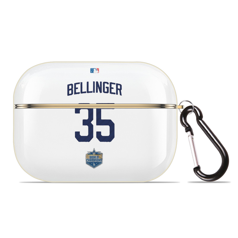 Cody Bellinger 2 Luxury Gold AirPods Pro Case With Keychain, Flexible PC Material, Full Protection, Precise Cutouts, Anti-Fingerprint, Washable, Durable Design