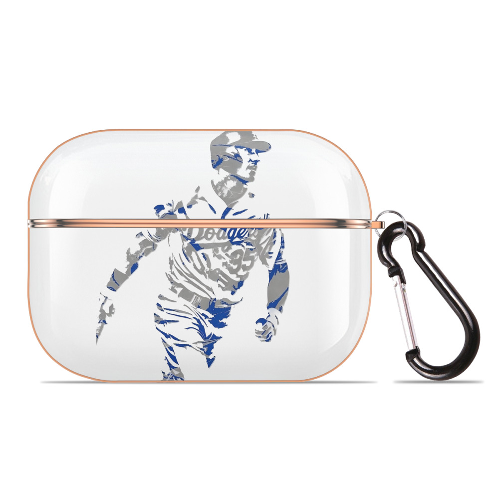 Cody Bellinger 5 AirPods Pro Protective Case Rose Gold, Flexible PC Material, Precise Fit, Anti-Slip Cover, Full Protection, Fingerprint Resistant, Washable With Keychain