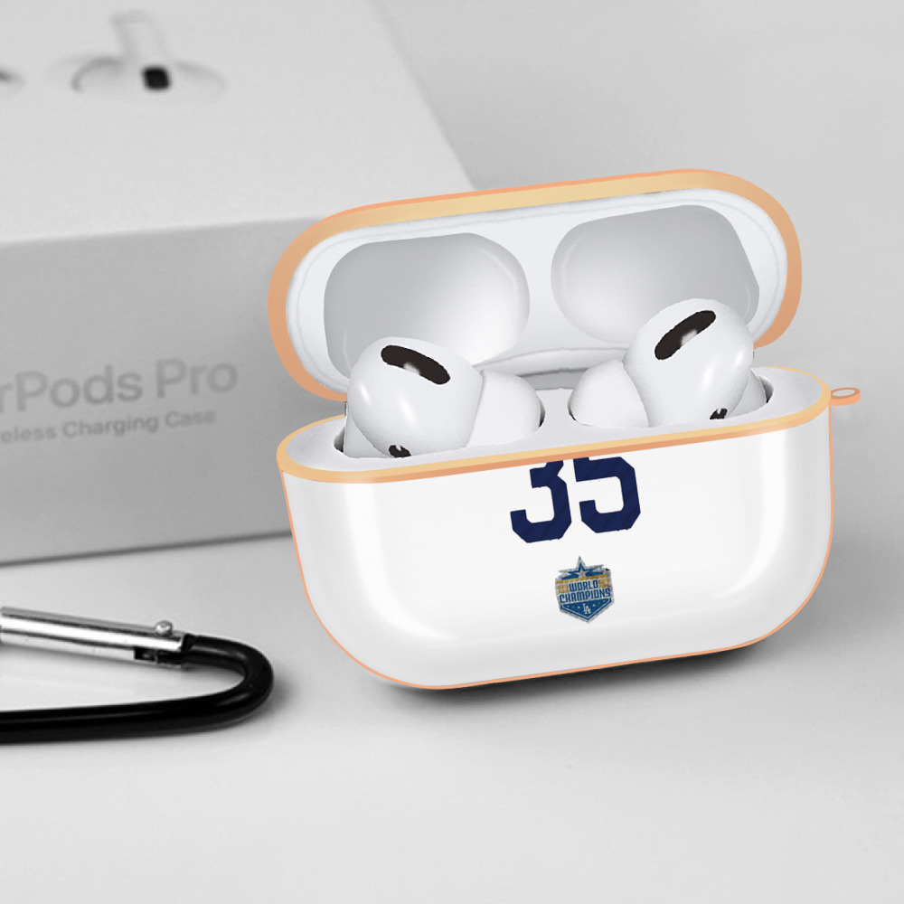 Cody Bellinger 2 AirPods Pro Protective Case Rose Gold, Flexible PC Material, Precise Fit, Anti-Slip Cover, Full Protection, Fingerprint Resistant, Washable With Keychain