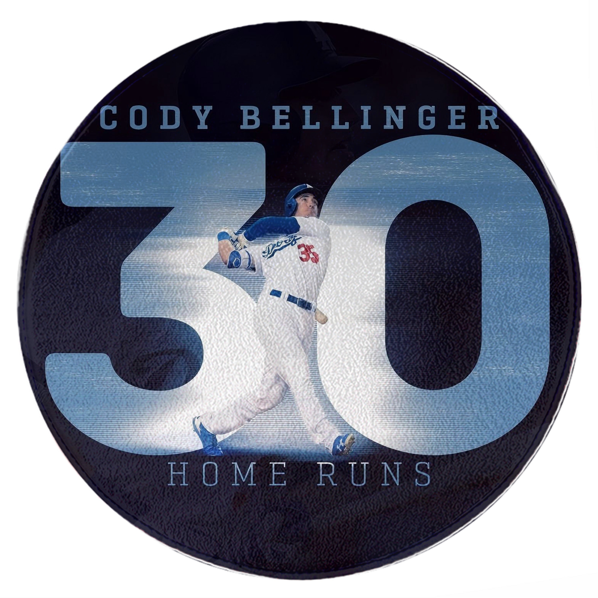 Cody Bellinger 2 Round Floor Mat – Soft Flannel & High-Density Sponge Core – Non-Slip Dot Backing – Durable Stitched Edges – Quick-Dry & Breathable – Perfect For Home, Bathroom & Living Room